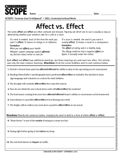 affect vs. effect