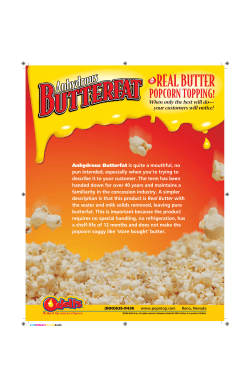 REAL BUTTER POPCORN TOPPING! When only the best will do—