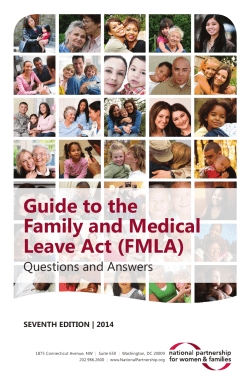 Guide to the Family and Medical Leave Act (FMLA) Questions and Answers