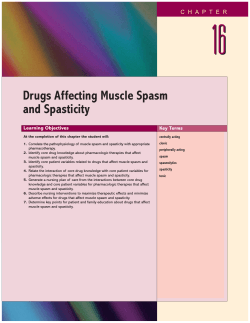 16 Drugs Affecting Muscle Spasm and Spasticity