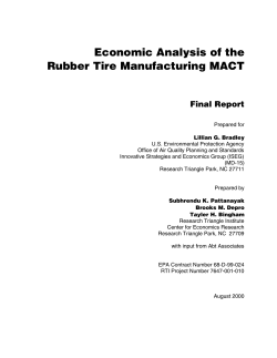 Economic Analysis of the Rubber Tire Manufacturing MACT Final Report