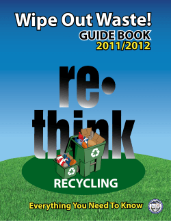 Wipe Out Waste! RECYCLING GUIDE BOOK 2011/2012
