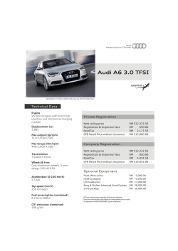 Audi A6 3.0 TFSI Technical Data Private Registration