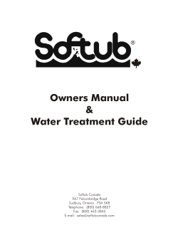 Owners Manual &amp; Water Treatment Guide