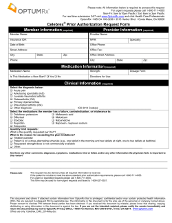 rex  Celebrex Prior Authorization Request Form