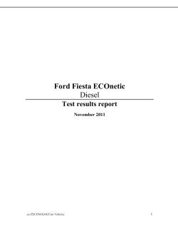 Ford Fiesta ECOnetic Diesel Test results report