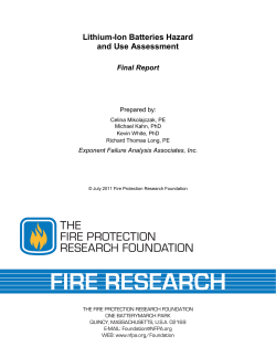 Lithium-Ion Batteries Hazard and Use Assessment Final Report