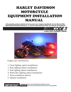 harley davidson motorcycle equipment installation