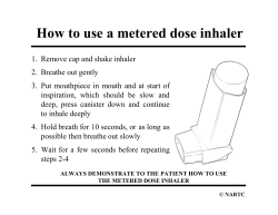 How to use a metered dose inhaler