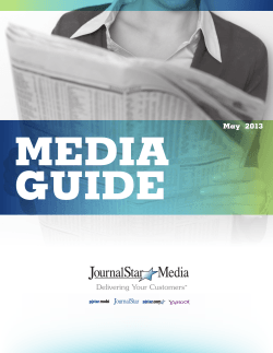 MEDIA GUIDE May  2013 Delivering Your Customers