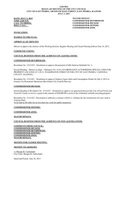 AGENDA REGULAR MEETING OF THE CITY COUNCIL
