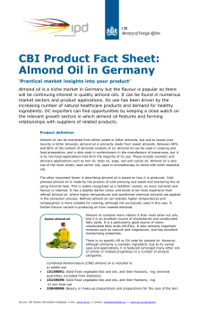 CBI Product Fact Sheet: Almond Oil in Germany