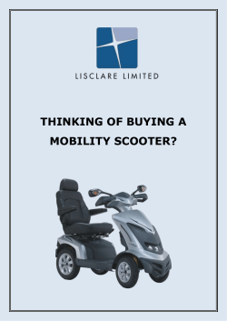 THINKING OF BUYING A MOBILITY SCOOTER?