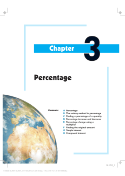 3 Percentage Chapter