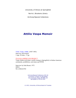 Attilio Vespa Memoir