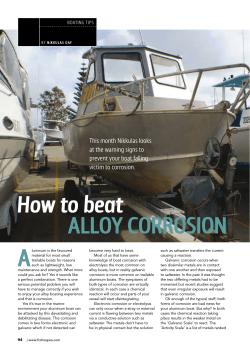 A ALLOY CORROSION How to beat This month Nikkulas looks