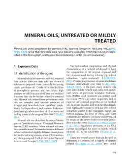 MINERAL OILS, UNTREATED OR MILDLY TREATED 1.  Exposure Data 7 (