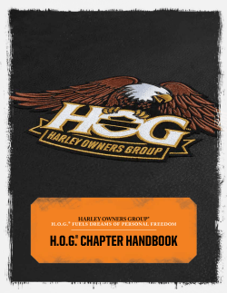 H.O.G. CHAPTER HANDBOOK ® h.o.g.