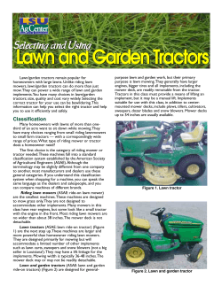 Lawn and Garden Tractors Selecting and Using