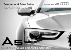 Product and Price Guide A5/S5/RS 5