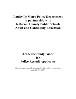 Louisville Metro Police Department in partnership with Jefferson County Public Schools