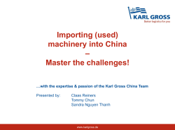 Importing (used) machinery into China – Master the challenges!