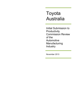 Toyota Australia Initial Submission to Productivity
