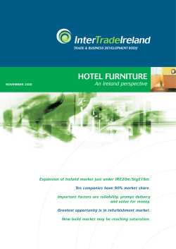 HOTEL FURNITURE An Ireland perspective