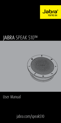 JABRA speak 510™ User Manual