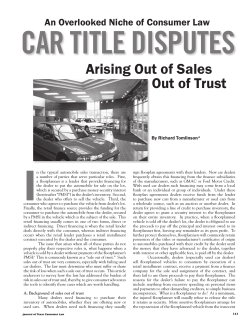 I CAR TITLE DISPUTES An Overlooked Niche of Consumer Law