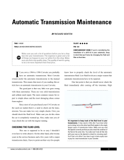 Automatic Transmission Maintenance