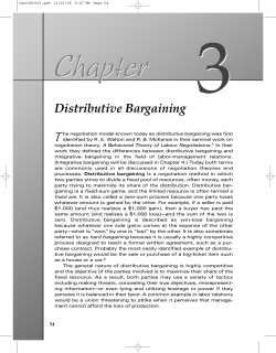 3 Chapter Distributive Bargaining T