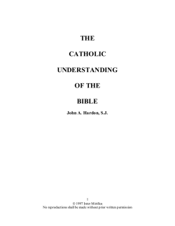 THE  CATHOLIC UNDERSTANDING