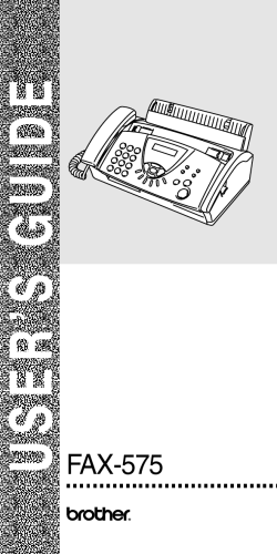 USER’S GUIDE FAX-575 ®