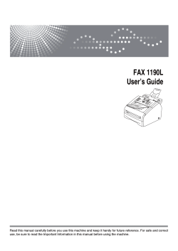 FAX 1190L User’s Guide