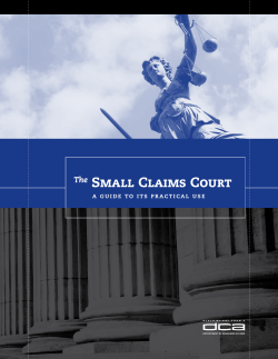 Small Claims Court The