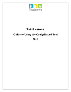 TakeLessons Guide to Using the Craigslist Ad Tool 2010