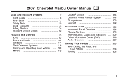 M 2007 Chevrolet Malibu Owner Manual