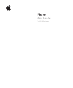 iPhone User Guide For iOS 4 Software