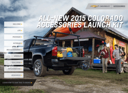 ALL-NEW 2015 COLORADO ACCESSORIES LAUNCH KIT