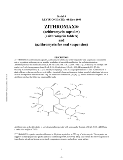 ZITHROMAX® (azithromycin capsules) (azithromycin tablets) and
