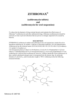 ZITHROMAX (azithromycin tablets) and