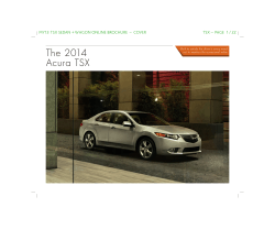 The 2014 Acura TSX TSX –  PAGE  1 / 22