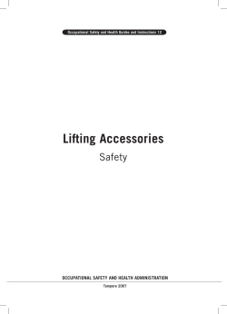Lifting Accessories Safety OCCUPATIONAL SAFETY AND HEALTH ADMINISTRATION