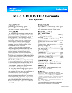 Male X BOOSTER Formula Male Specialties DESCRIPTION INDICATIONS