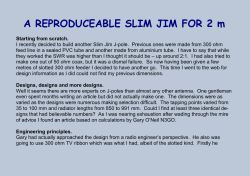 A REPRODUCEABLE SLIM JIM FOR 2 m
