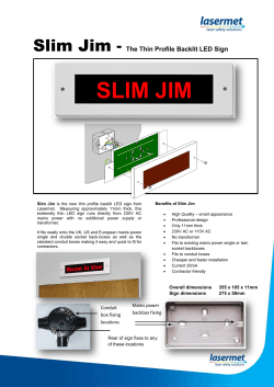 SLIM JIM Slim Jim - The Thin Profile Backlit LED Sign