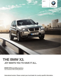 THE BMW X. JOY WANTS YOU TO HAVE IT ALL. BMW EfficientDynamics
