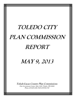 TOLEDO CITY PLAN COMMISSION REPORT