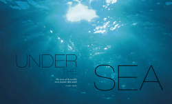 SEA UNDER THE The story of the world’s